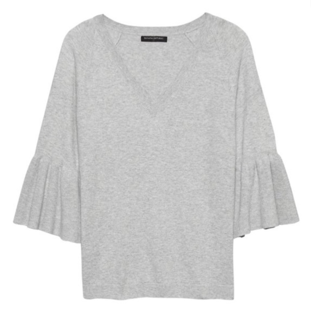 Banana Republic | 3/4 Bell Sleeve V Neck Sweater- XS